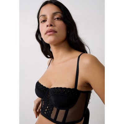 Soutien-gorge bustier coques fines tulle et broderie OBSESSION ETAM