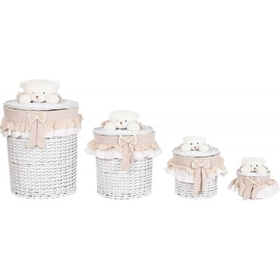 Panier en osier tissé, élégant bicolore RECOLLECTION