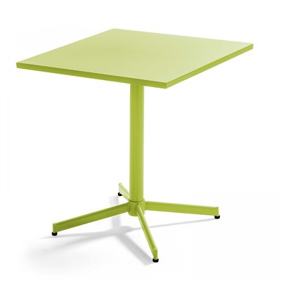 Table de jardin carré rabattable en métal, PALAVAS OVIALA