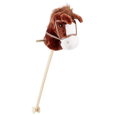 Cheval à bâton avec son brun foncé JOHN TOY