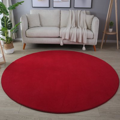 Tapis de salon rond uni MOSCOU NAZAR RUGS