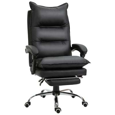 Chaise de bureau PU Noir HOMCOM