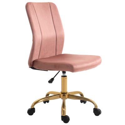 Chaise de bureau Velours (100% polyester) HOMCOM