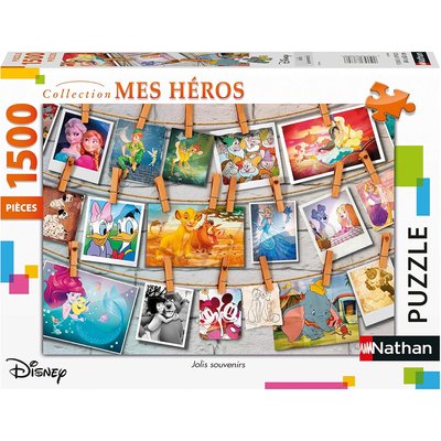 Puzzle Jolis souvenirs Disney 1500 pcs NATHAN