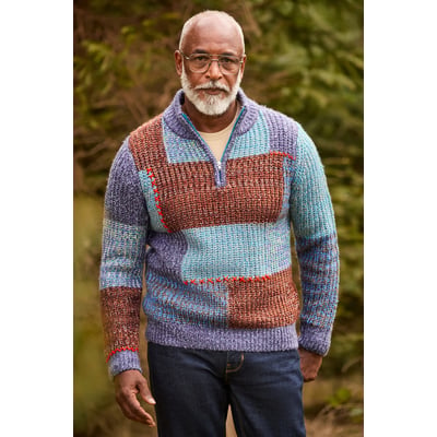 Pull Col Cheminée Patchwork Parfait JOE BROWNS