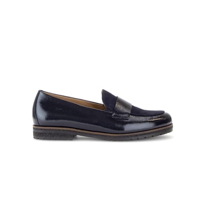 Mocassins en cuir vernis à talon décroché GABOR