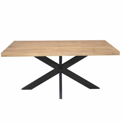 Table repas 6/8 places en bois pied central RIVANO PIER IMPORT