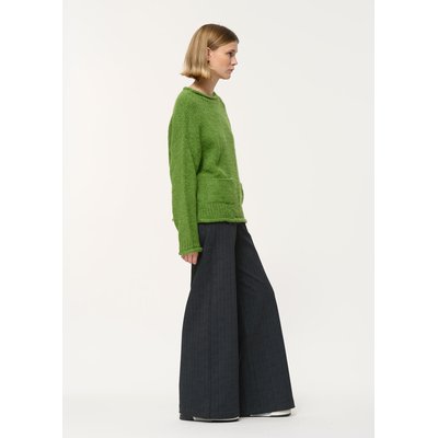 Pantalon large gris foncé à chevrons HUMILITY