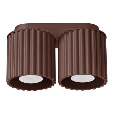 Plafonnier Aluminium Marron GU10 2 AURA EDEN