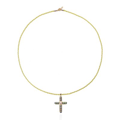 Collier chaîne avec cordon coloré et pendentif BONIFACE HIPANEMA