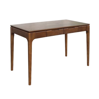 Bureau bois d'hévéa placage frêne 2 tiroirs ALIENOR SWEEEK