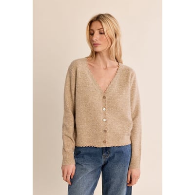 Long Sleeve V-Neck Cardigan MOLLY BRACKEN