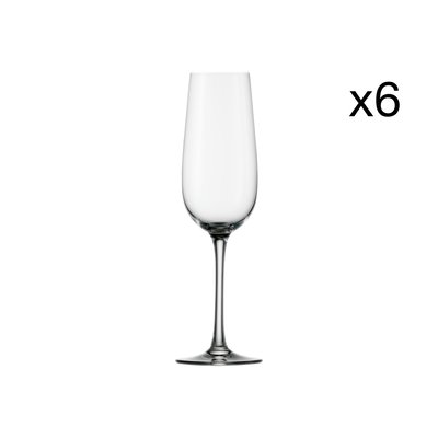 lot de 6 flûtes à Champagne en cristallin, WEINLAND STOLZLE