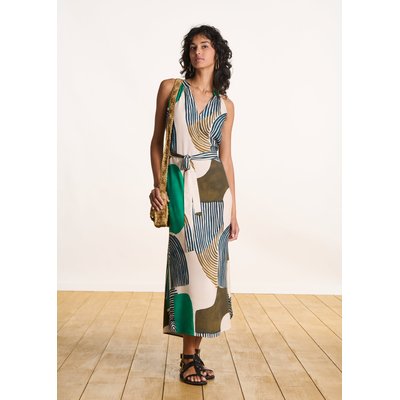 Robe longue et ample sans manches à imprimé LA FEE MARABOUTEE
