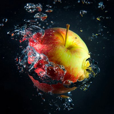 Tableau pommes et gouttes d'eau HEXOA