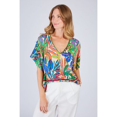 T-shirt col V à motif ZOZO DERHY