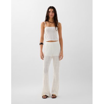 Pantalon pointelle blanc SCALPERS