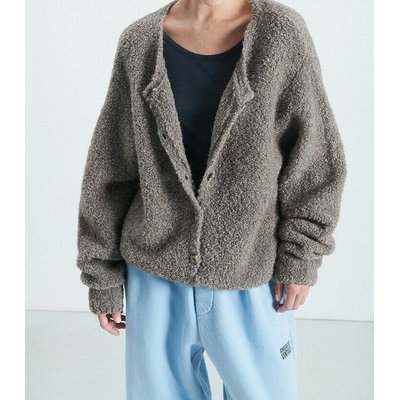 Zolly Heavyweight Knit Cardigan with Crew Neck AMERICAN VINTAGE
