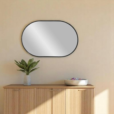 Miroir ovale avec cadre noir 50x80 cm SEOUL PIER IMPORT