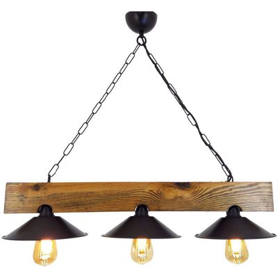Suspension en bois 3 abat-jour Sabka HANAH HOME