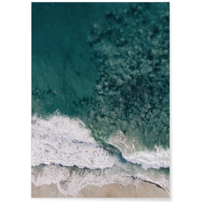 Poster Plage et Surfeurs L'AFFICHERIE
