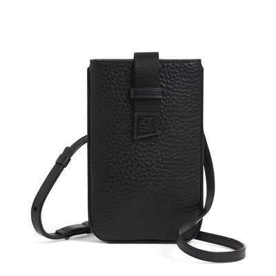 Etui téléphone en cuir grain buffle et cuir lisse NOAH LE TANNEUR
