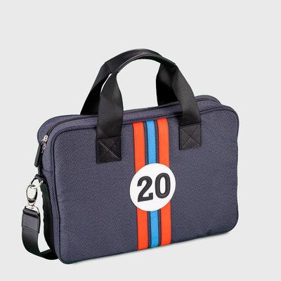 E2R Sac ordinateur 15 pouces tissu et cuir style italien Alberto OH MY BAG