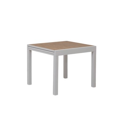 Table à manger carrée en aluminium blanc  AYDEN MADE IN MEUBLES 