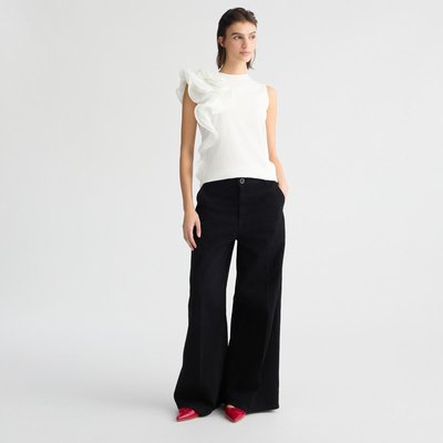 T-shirt rose pivoine avec volant LIU JO