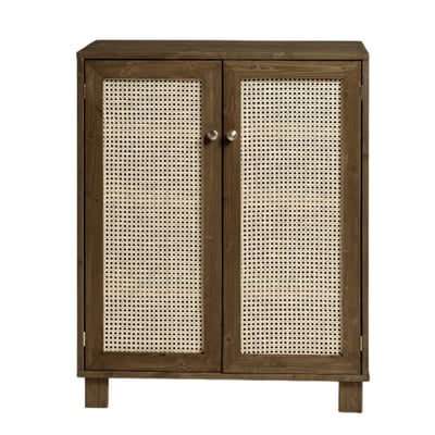 Meuble à chaussures bois et rotin naturel 100 cm - HAYDÉ AUTRE TON