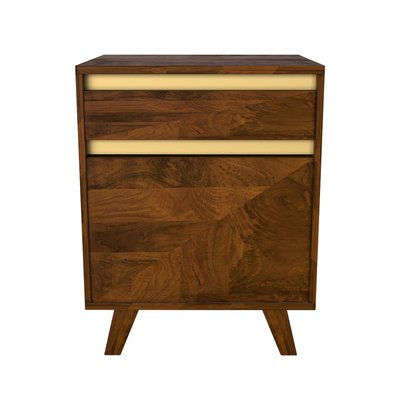 Table de chevet en bois, 1 tiroir et 1 porte - TRIPOLI RENDEZ-VOUS DÉCO