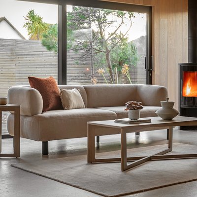 Metis Sculptural Soft Brushed 3 Seater Sofa SO'HOME