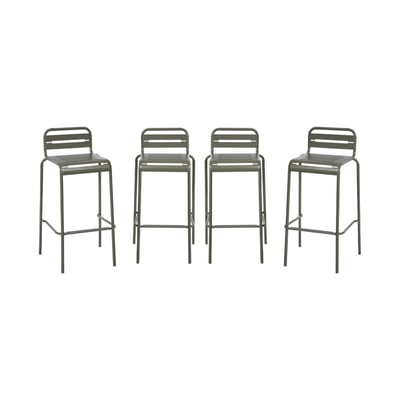 Chaise haute de jardin acier 69cm (lot de 4) AMÉLIA SWEEEK