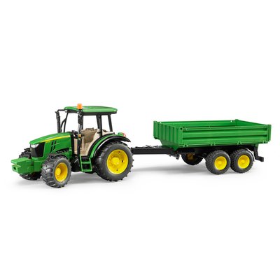Tracteur John Deere 5115M avec Remorque à ridelles BRUDER