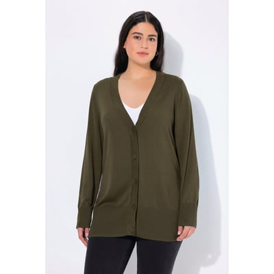 Gilet, maille fine, patte de boutonnage ULLA POPKEN