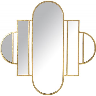 Miroir en métal doré, design vertical RECOLLECTION