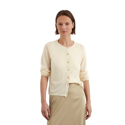 Cardigan en maille fine regular en mélange de coton organique MARC O'POLO