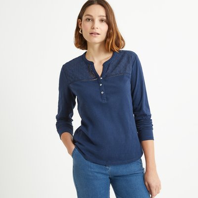 T-shirt col tunisien manches longues ANNE WEYBURN