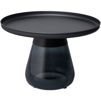Table basse ronde en verre et acier, BOTTIGLIA KARE DESIGN