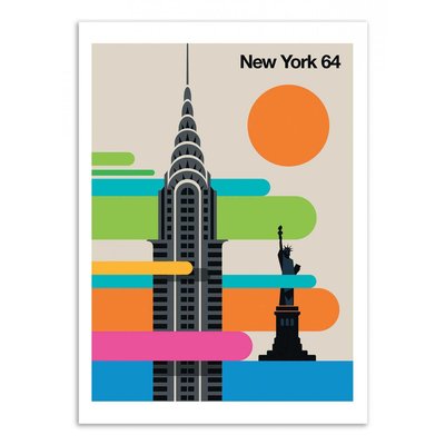 Affiche d’art 50 x 70 cm - New-York 64 - Bo Lundberg WALL EDITIONS
