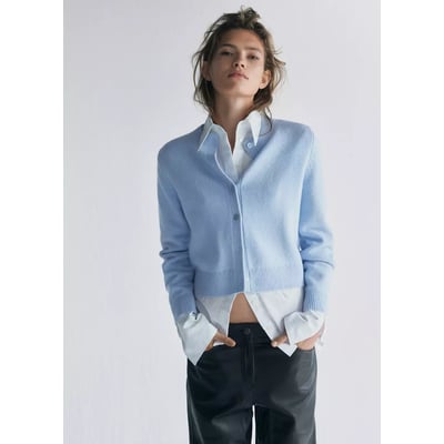 Cardigan laine col rond MANGO