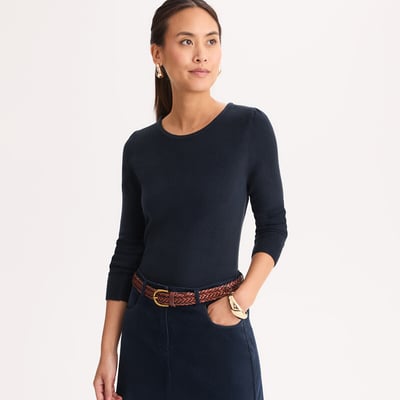 Pull col rond en fine maille au toucher très doux ANNE WEYBURN