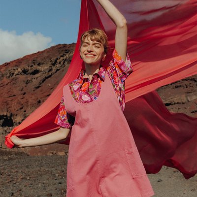 Robe-salopette en toile PROMOD