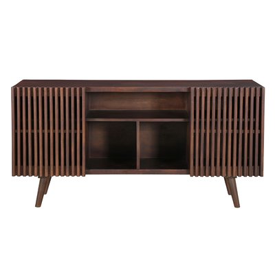 Buffet scandinave en bois 2 portes coulissantes L140 cm ALBA MILIBOO