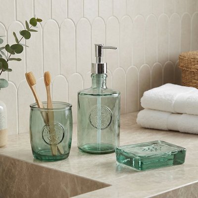 Set accessoires salle de bain en verre recyclé AUTHENTIC SENSEI MAISON