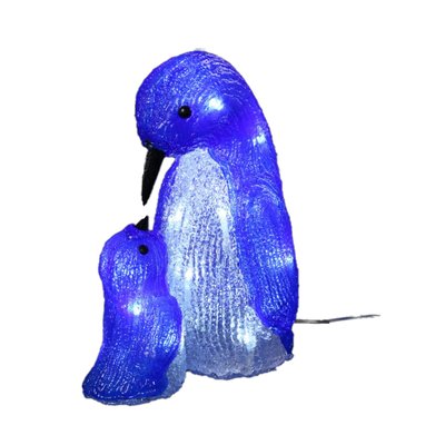 Pingouin et bebe lumineux 20 Led DOUCEUR D'INTÉRIEUR