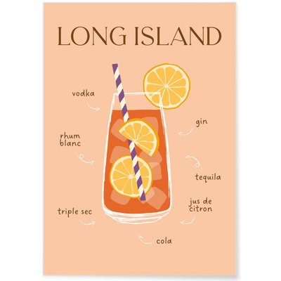 Affiche Cocktail Long Island 2 L'AFFICHERIE