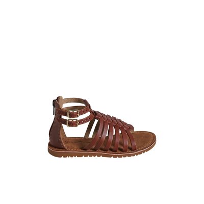 Sandales esprit spartiates cuir enfant VERTBAUDET