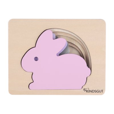 Jeu' de'eveil - Puzzle animaux lapin KINDSGUT