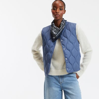 Doudoune sans manches, pressionnée LA REDOUTE COLLECTIONS